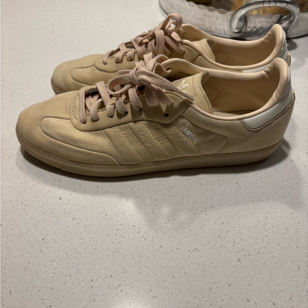 adidas Samba Sneakers in Beige and White